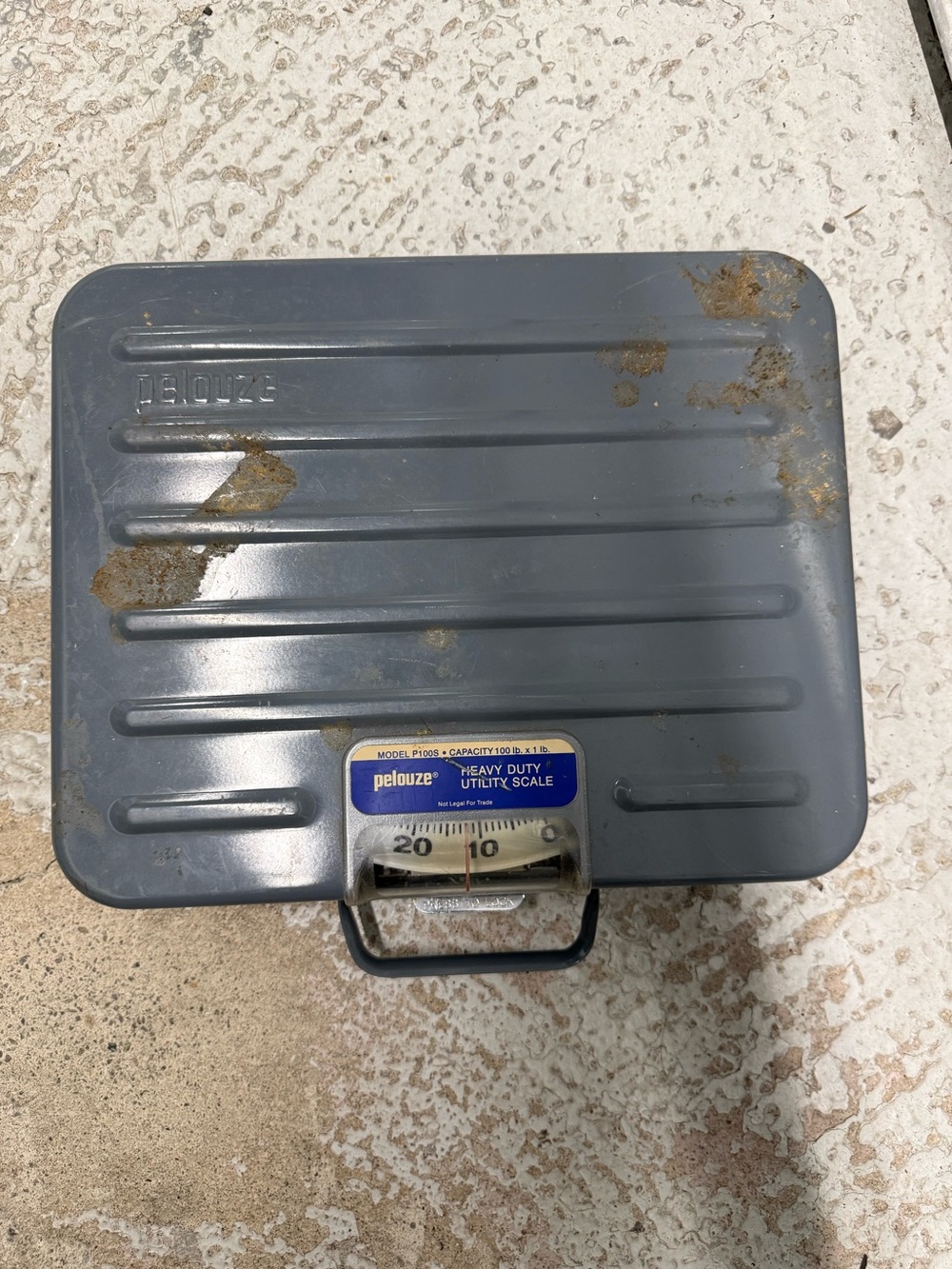 Pelouze Model P100S Heavy-Duty Mechanical Utility Scale with 100-pound capacity